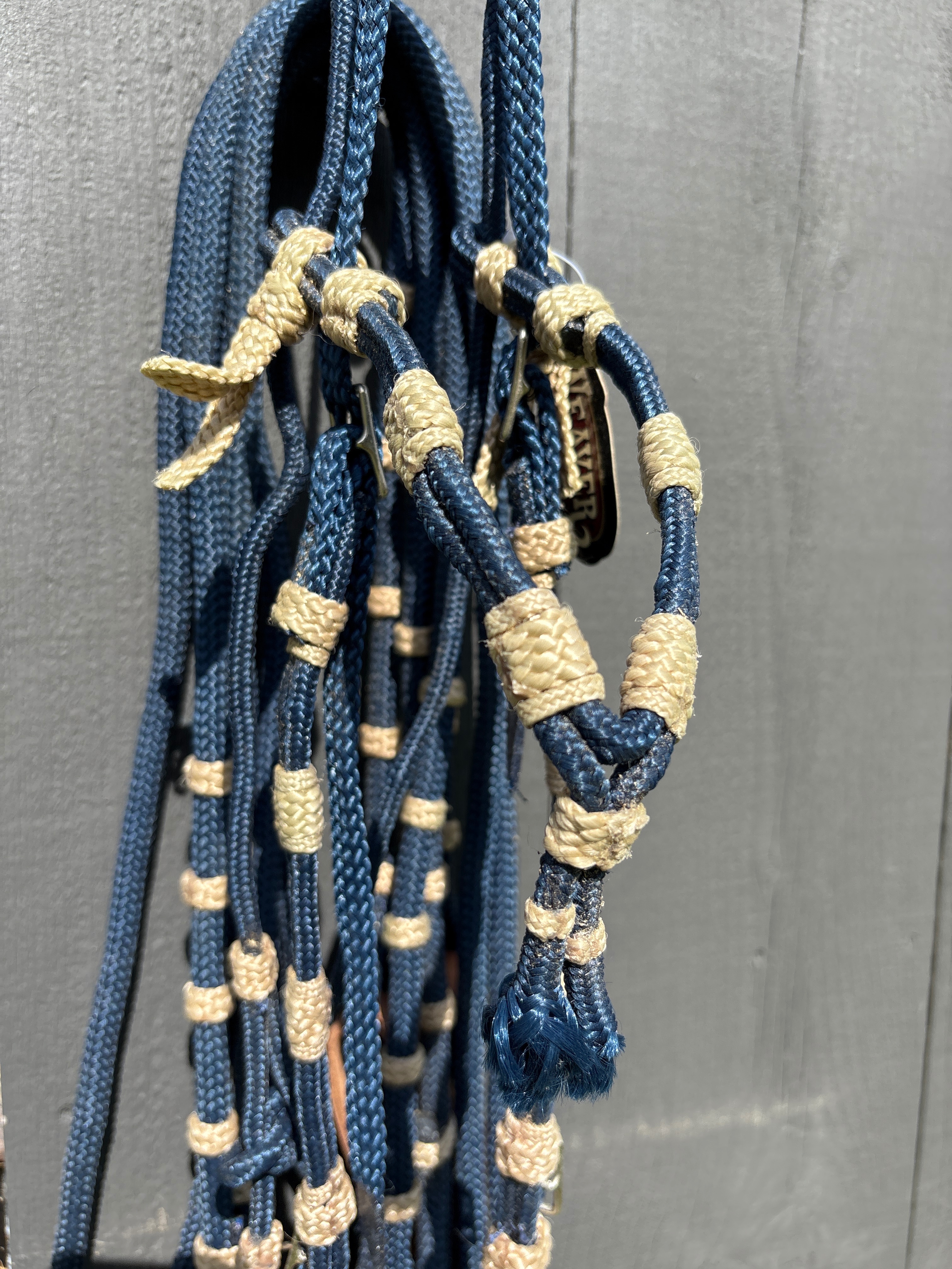 Weaver Leather Braided Nylon Vaquero Style Headstall and Reins Set