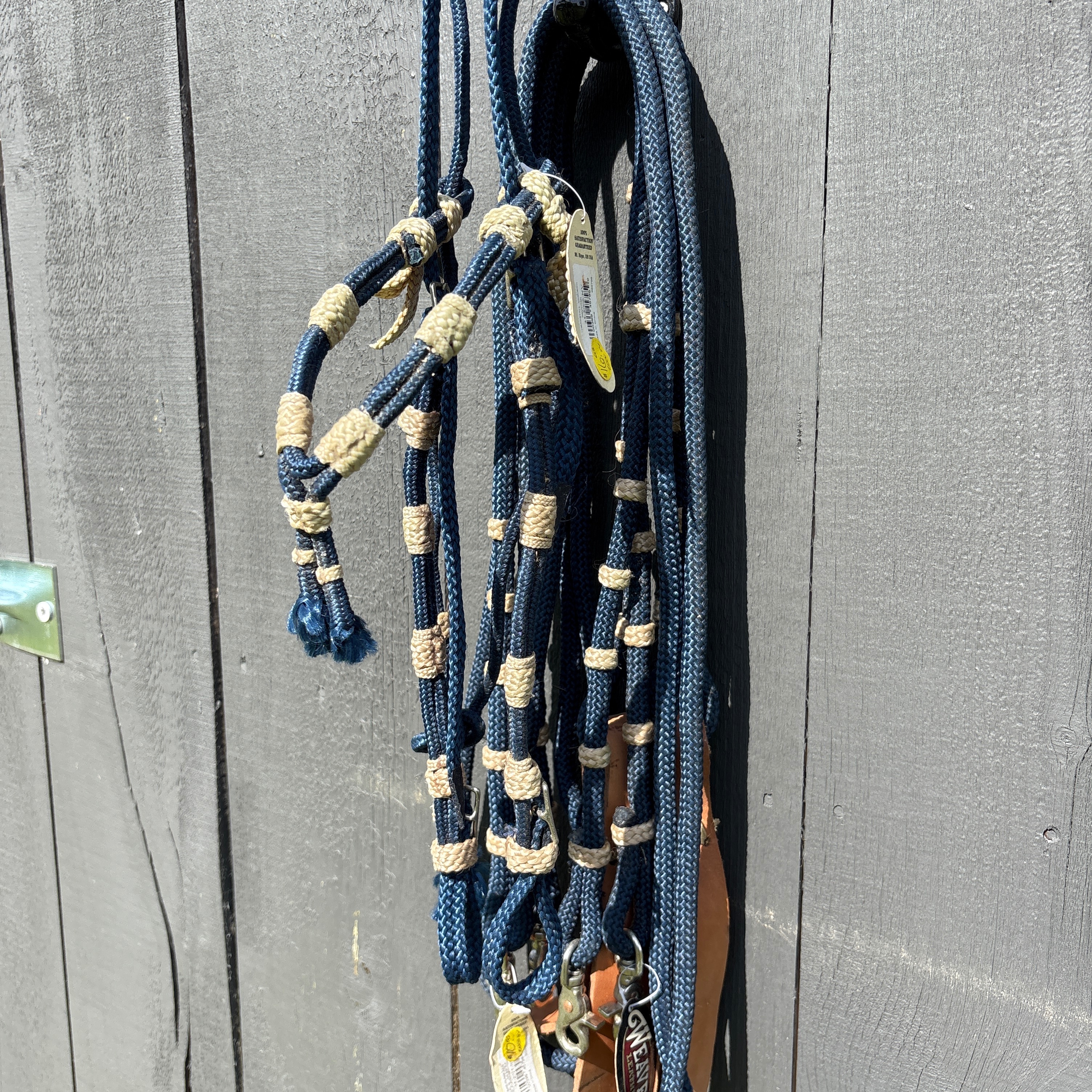 Weaver Leather Braided Nylon Vaquero Style Headstall and Reins Set