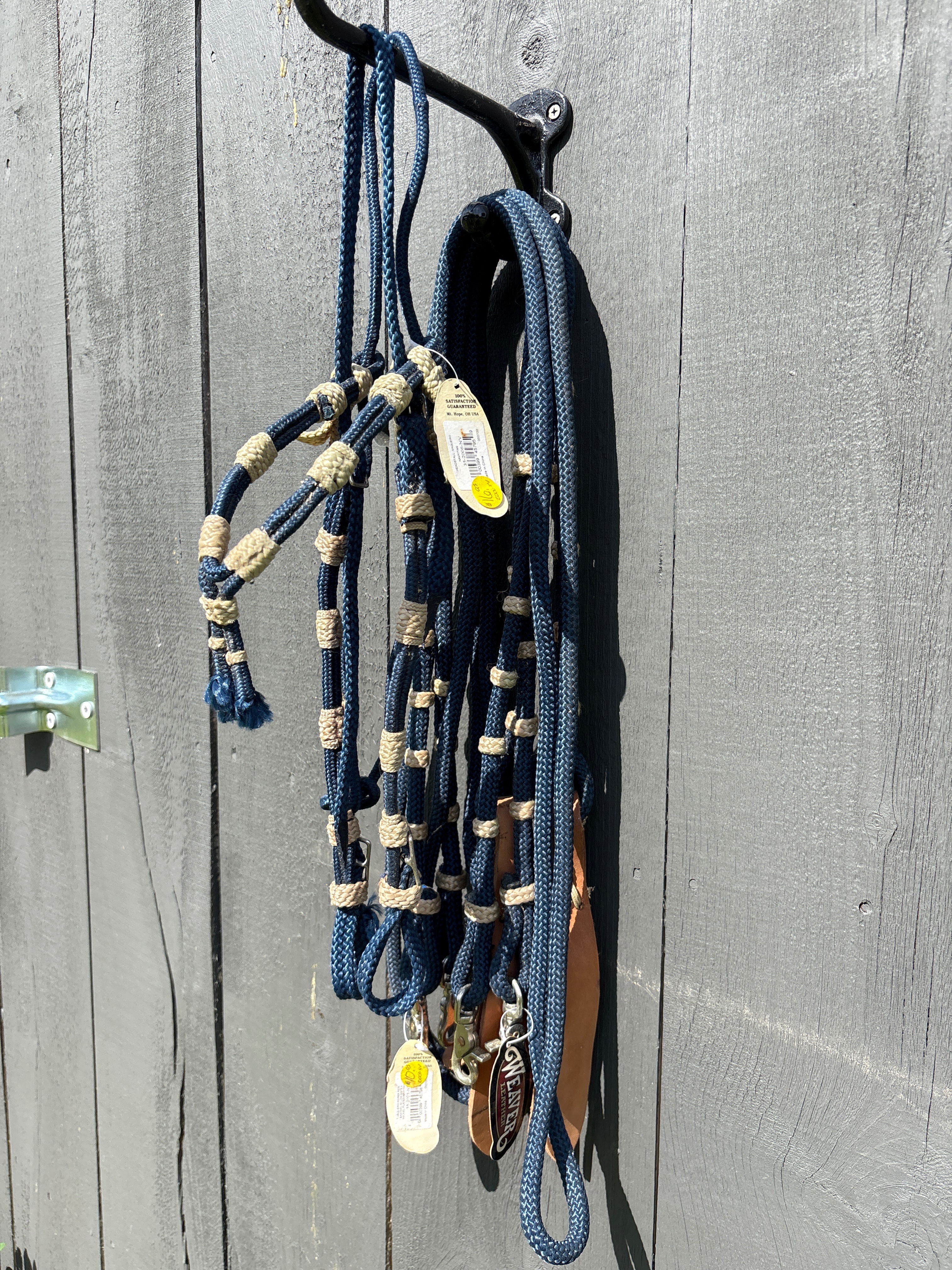 Weaver Leather Braided Nylon Vaquero Style Headstall and Reins Set