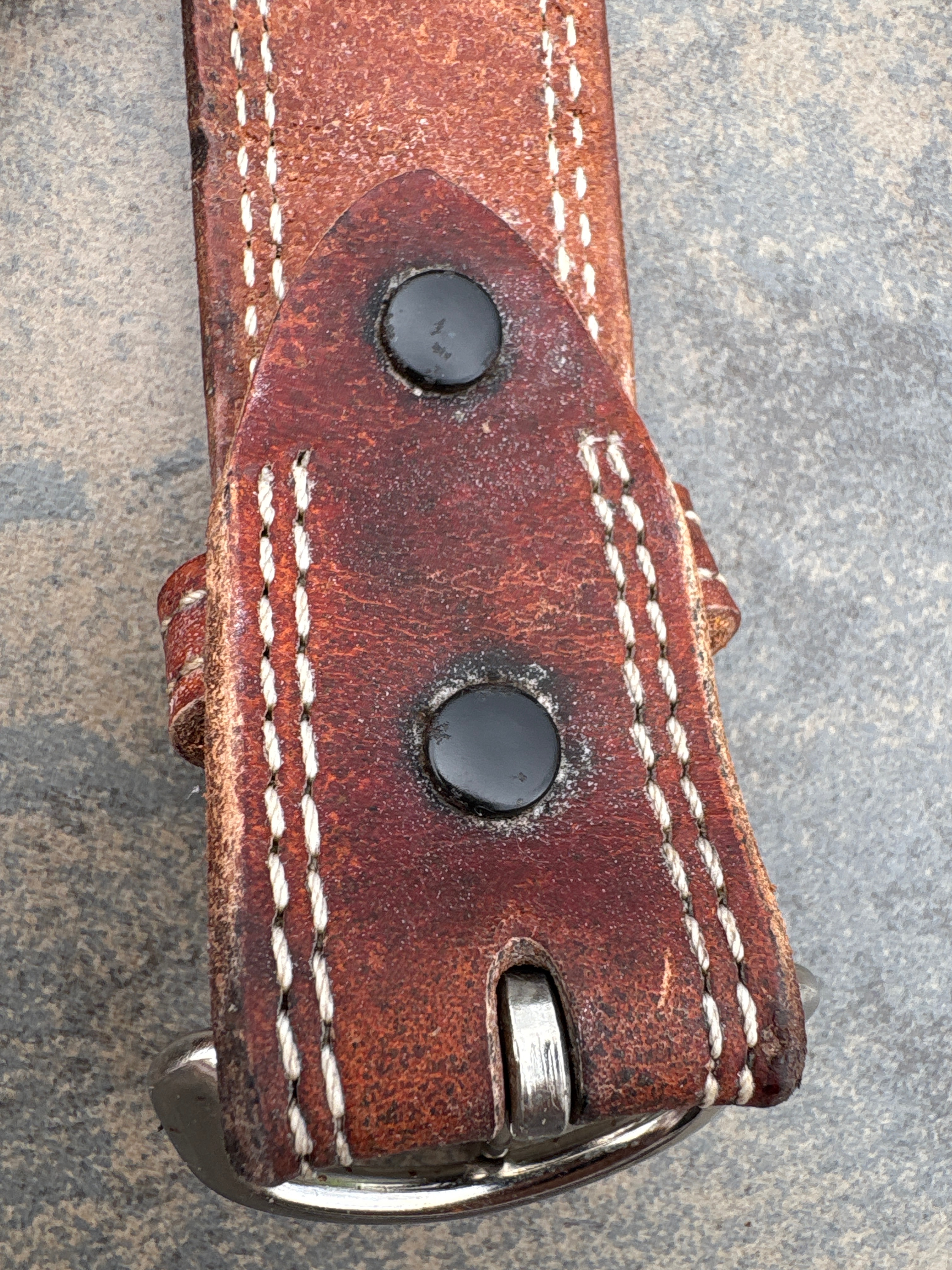 Tex Tan Harness Leather Double Stitched Belt