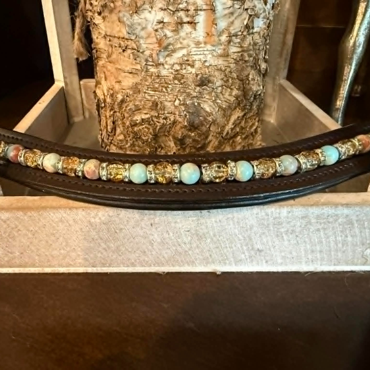16" Full Havana Padded U Browband