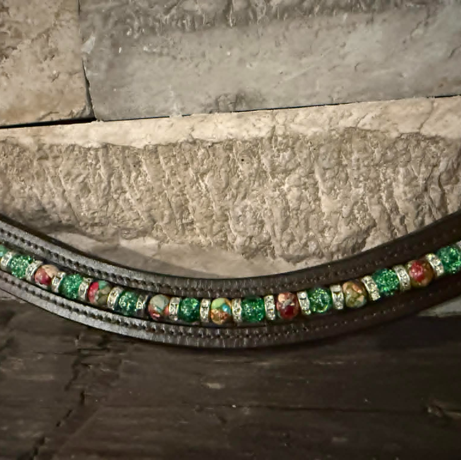 17" Oversize Havana Padded U Browband 