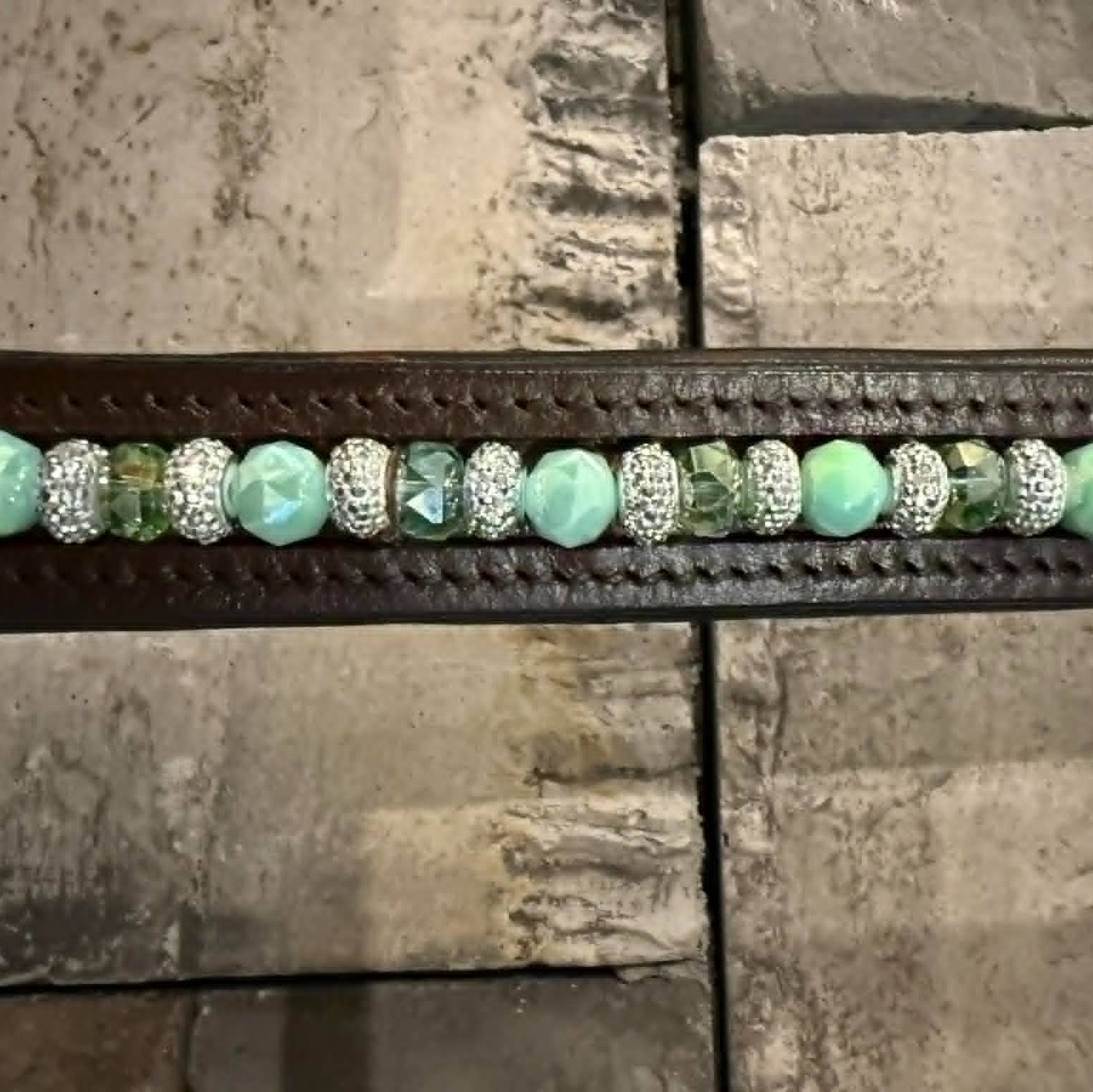17" Oversize Havana Straight Padded Browband