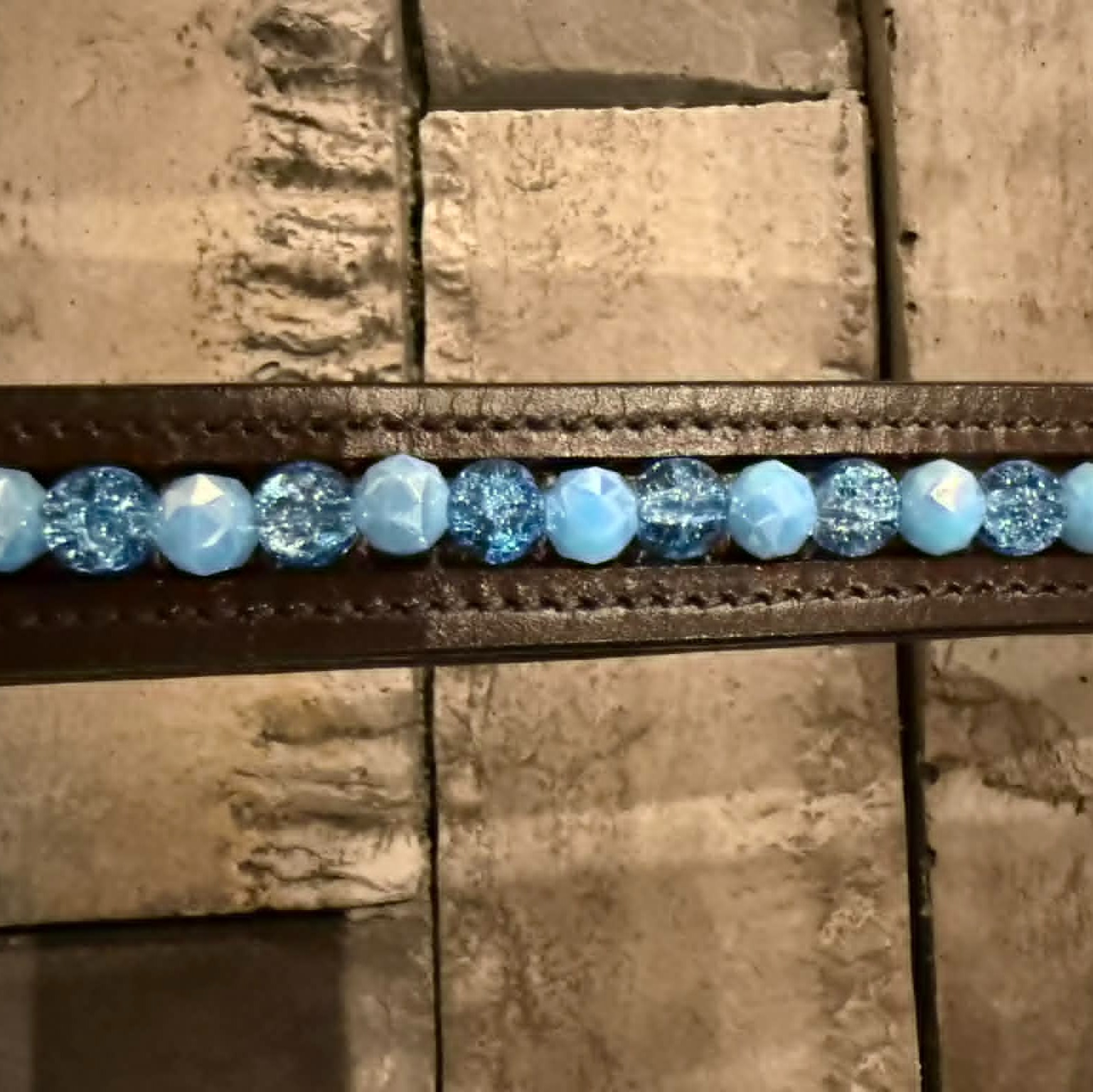 16" Full Havana Straight Padded Browband