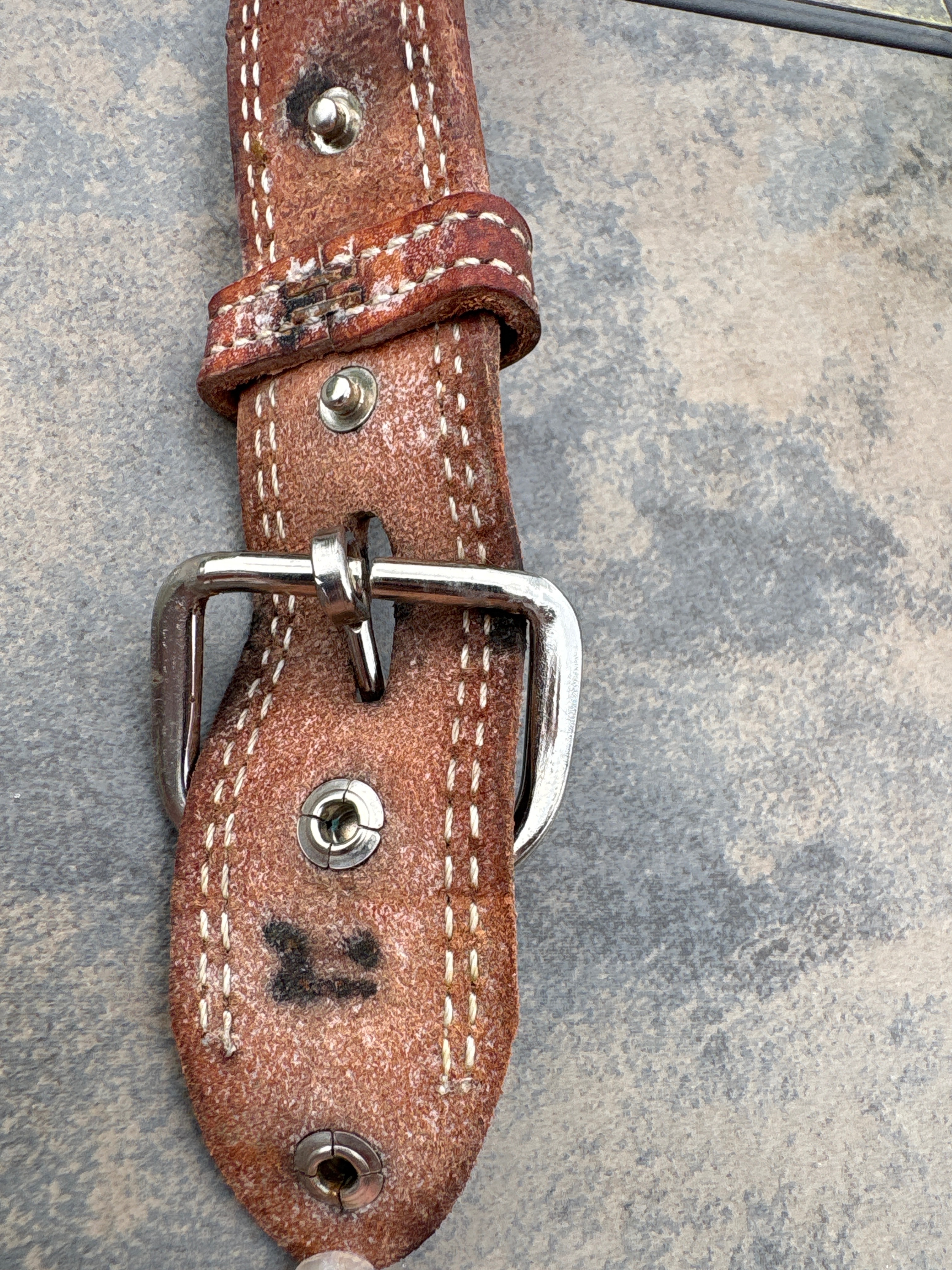 Tex Tan Harness Leather Double Stitched Belt